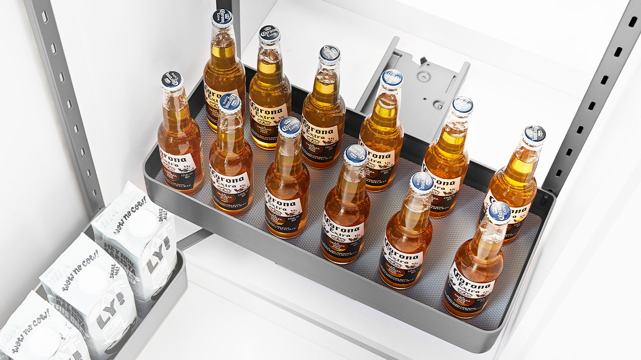 【KODA】Soft-closing 2-part Roll-out Pantry Storage pull out kitchen basket 緩衝關閉分體兩邊開門拉籃 | 廚房配件 | 櫥柜 | 拉籃 |