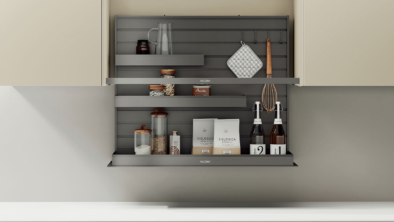 【KODA】Kitchen Wall-unit Electric lift system pull-out basket 廚柜吊柜電動升降收納系統 | 廚房配件 | 櫥柜 | 拉籃 |