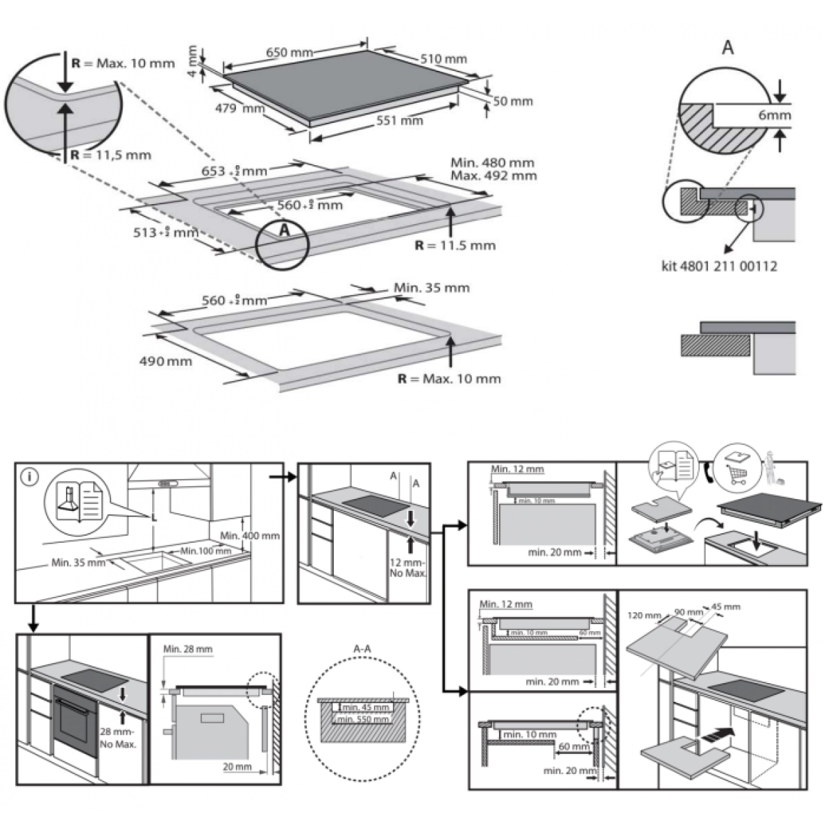 Whirlpool WS8865NEP 650mm Induction hob | Made in Italy |