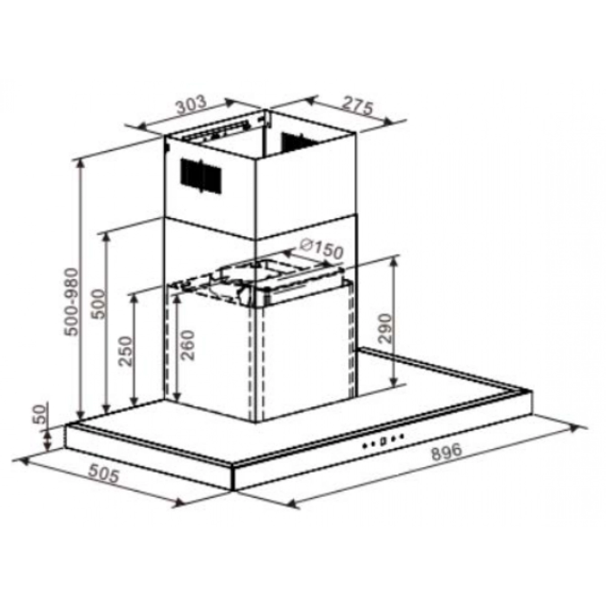 Whirlpool WT9BTAS 900mm Auto-Clean Chimney hood | Made in Asia |