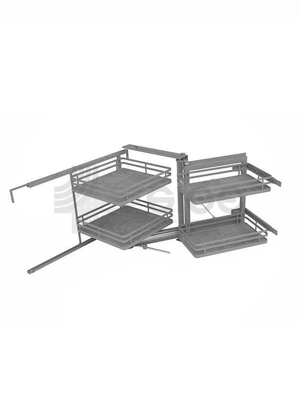 SIGE 350M Magic Corner pull-out tall kitchen basket 方形轉角拉籃 | Made in Italy | 廚房配件 | 櫥柜  | 拉籃 |