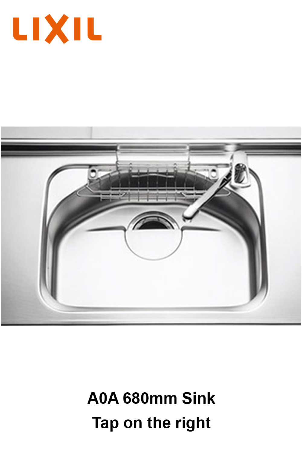 LIXIL A0A 680mm Japanese Single-Level Silence Sink 日本LIXIL 單層靜音不銹鋼廚房星盆 | Made in Japan |