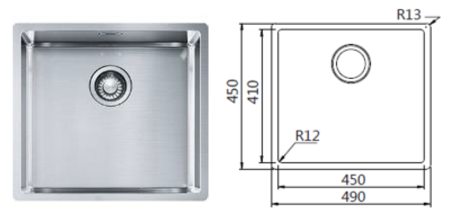 FRANKE Box stainless steel square kitchen sink (from 36cm - 72cm) 不銹鋼方星盤 (尺寸由36cm - 72cm) | 廚房配件 | 櫥柜 |