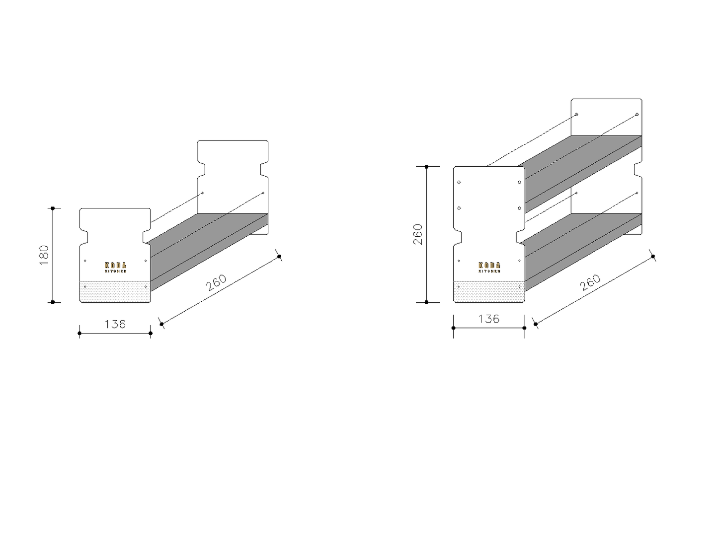 【預購Pre-order】【KODA】Pull-out spice rack kitchen basket for wall unit, soft-closing 吊柜用調味瓶拉籃 阻尼關閉  | 廚房配件 | 櫥柜  | 拉籃 |