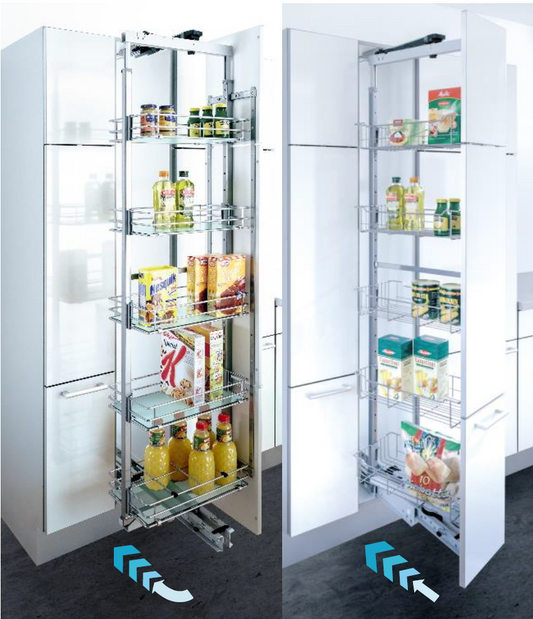 VAUTH-SAGEL soft-closing glass rotary tall pantry pull-out kitchen basket 緩衝關閉玻璃旋轉高身拉籃 | Made in Germany | 廚房配件 | 櫥柜  | 拉籃 |