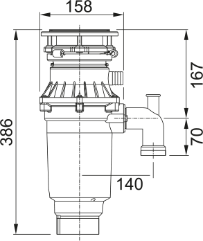 FRANKE TE-75S Turbo Elite Slimline Waste Disposal 纖巧型垃圾處理器