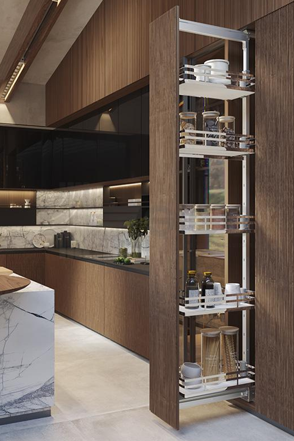 SIGE 253B+ INFINITE PLUS tall pull-out basket / larder 高柜拉籃 | Made in Italy |