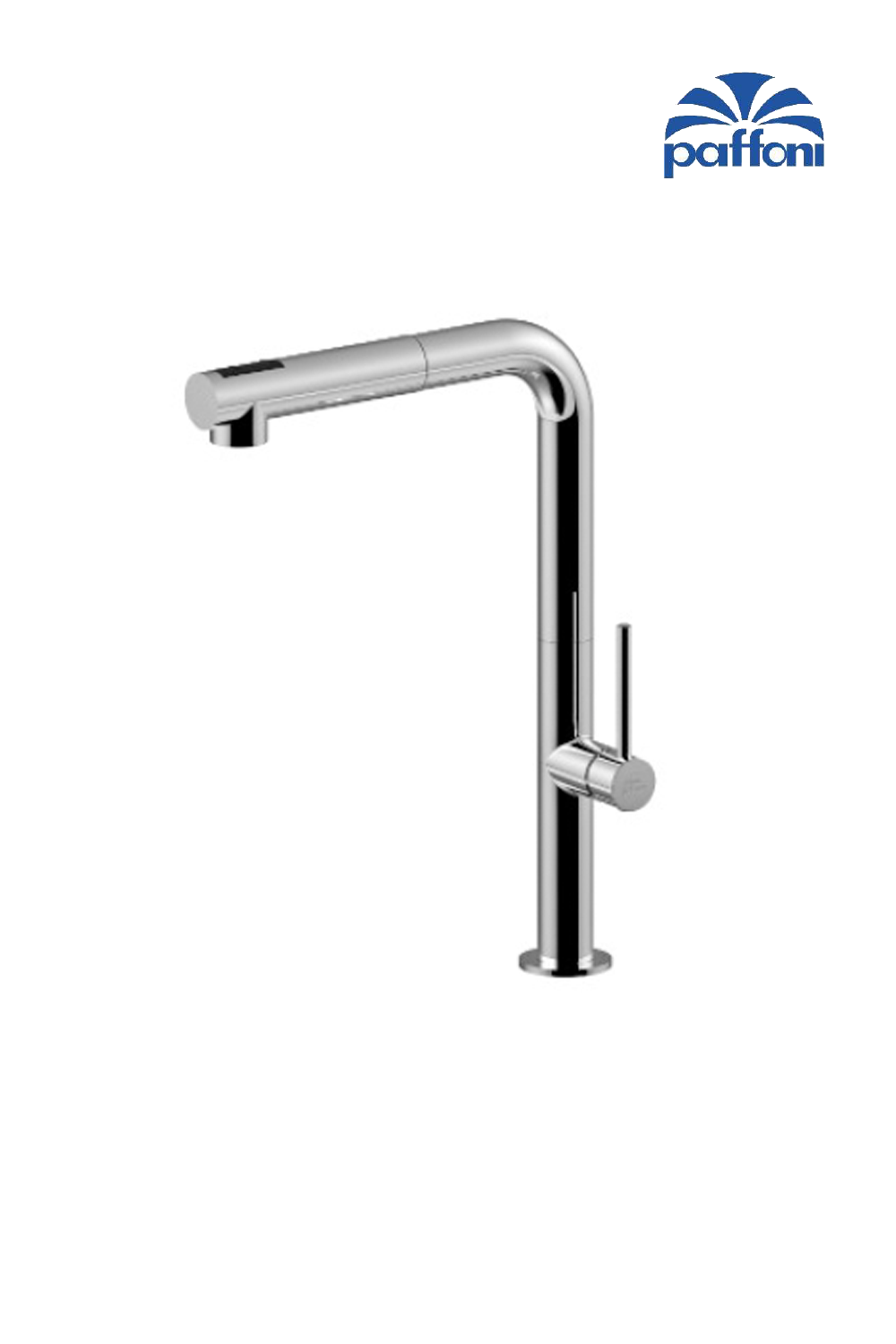 Paffoni CH985 CHEF tall one-hole sink mixer with pull-out spray | Made in Italy |