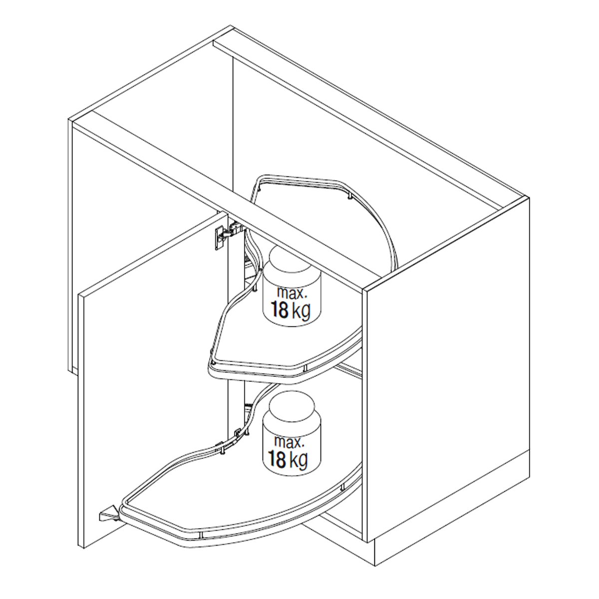 VAUTH-SAGEL soft-closing CornerStone pull out basket 緩衝關閉 全拉出式轉角拉籃 | Made in Germany |