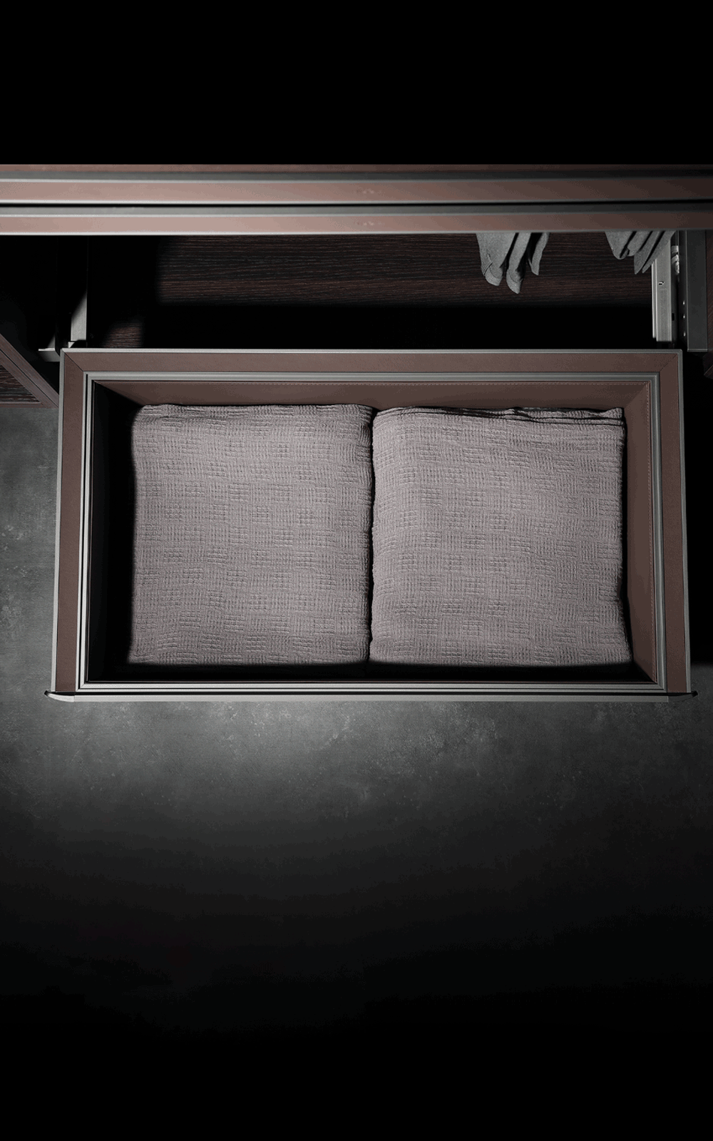 【KODA】Wardrobe soft-closing leather basket pull-out furniture metalware 衣櫃 阻尼衣物皮革籃  | 衣柜 | 五金配件 | 櫥柜  | 拉籃 |