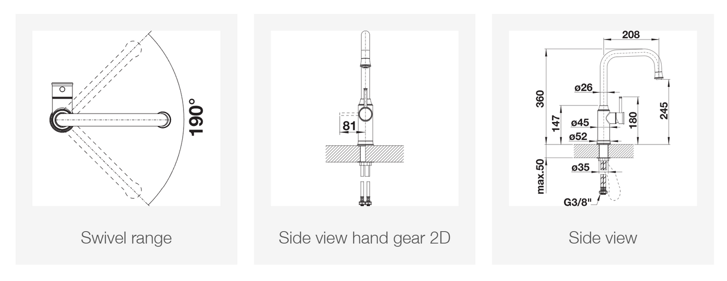 BLANCO LIVIA-S gold satin classic kitchen mixer 德國製造Blanco LIVIA-S 啞光金色傳統廚房龍頭 | Made in Germany |