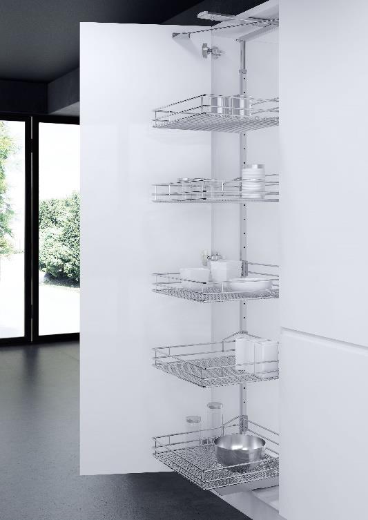 VAUTH-SAGEL soft-closing Tall swing High Storage pull out kitchen pantry basket 緩衝關閉大容量開門拉籃 | Made in Germany | 廚房配件 | 櫥柜  | 拉籃 |