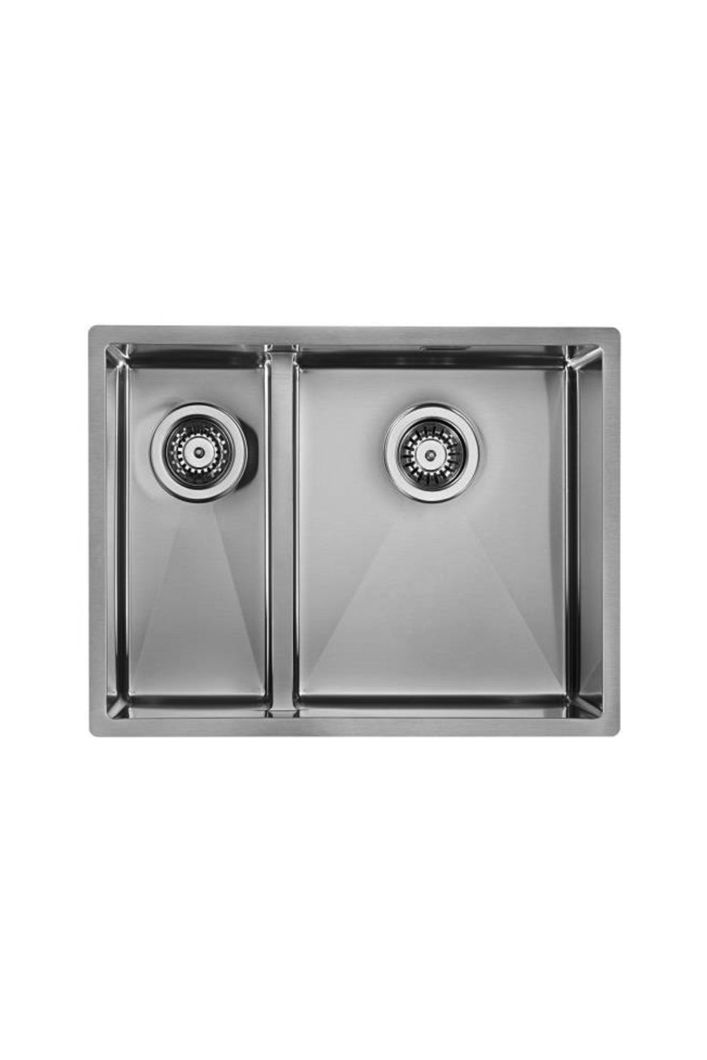 LUISINA 340+180mm R10-Corner Square Stainless Steel Double Sink 意大利製造小圓角方形不銹鋼廚房雙星盆 | Made in Italy |