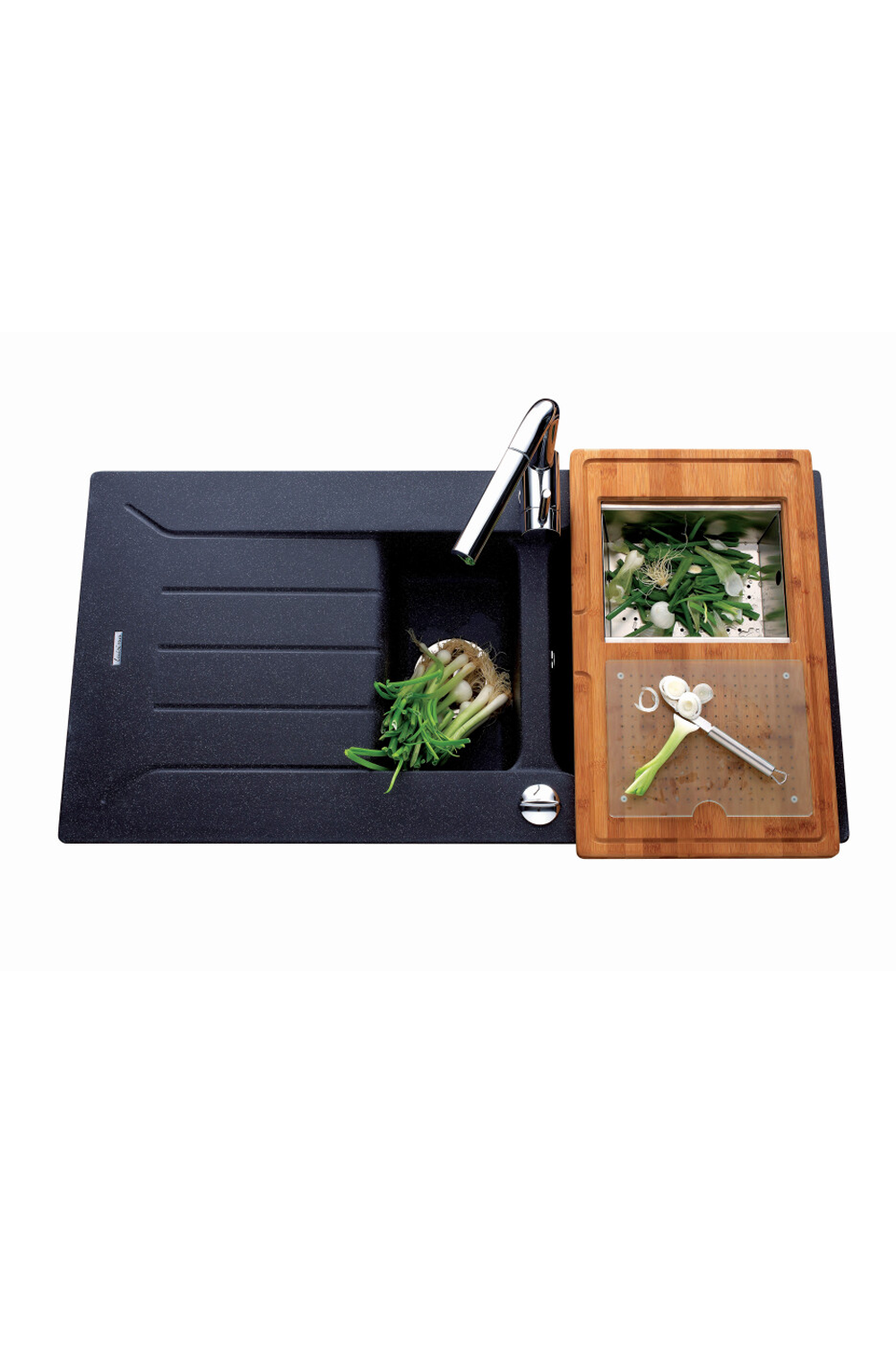 LUISINA Bamboo Chopping Board, Integrated Drain Basket & Glass Chopping Board 法國製刀砧板 | Made in France | Kitchen Accessories 廚房配件 |
