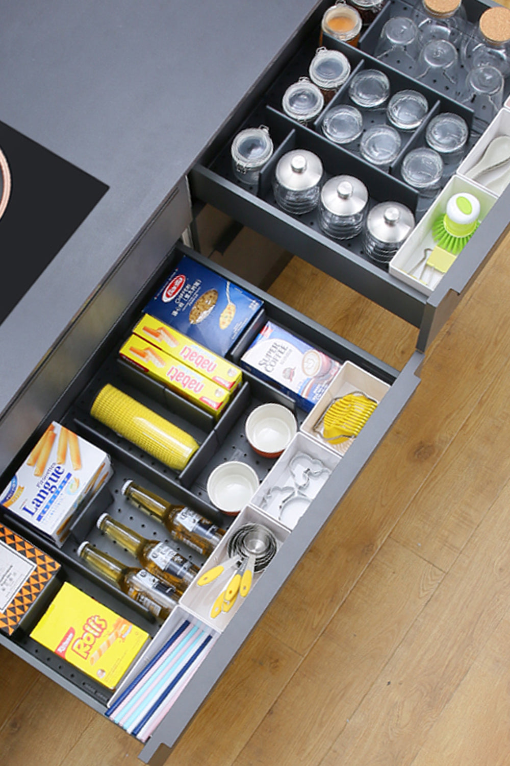 H.130mm Cutlery drawer magic organizers for cutlery, utensils, food supplies 130mm高抽屜整理分隔片 收納 家居整理