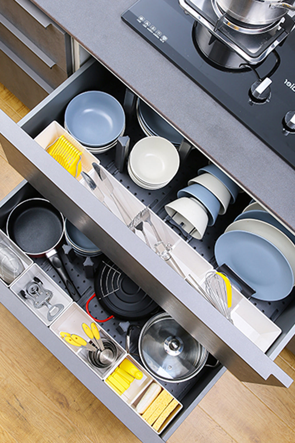 H.260mm Deep drawers magic organizers for Pots & Pans, Bowls & Plates, Utensils 260mm高抽屜整理分隔片 收納 家居整理