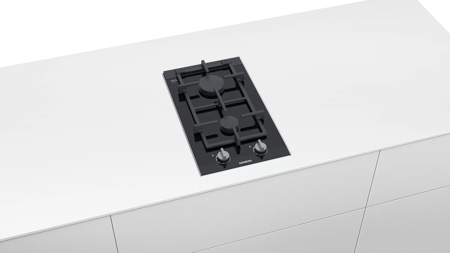 SIEMENS iQ700 ER3A6BB70X/ER3A6BD70L 300mm Domino Gas hob, autarkic, Ceramic glass | Made in Europe |