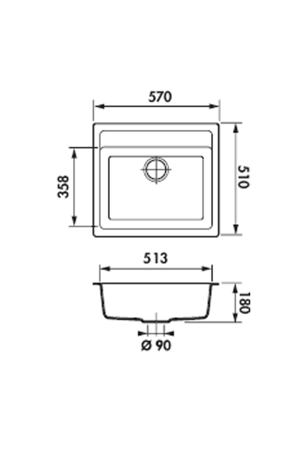 LUISINA 570mm Composite Sink Manufactured by SCHOCK 德國製造礦物合成石廚房星盆 水糟 | Made in Germany |