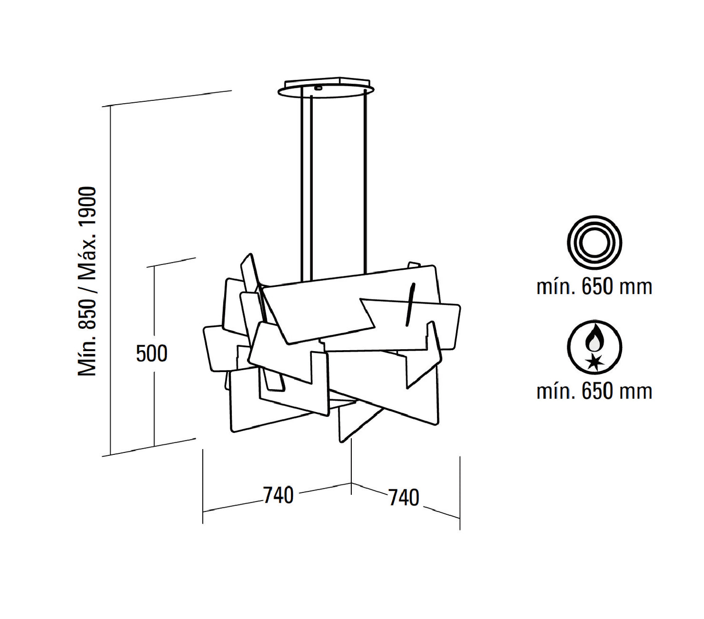 NODOR ISLA ARTICA 740mm island rangehood 設計師系列中島式煙機