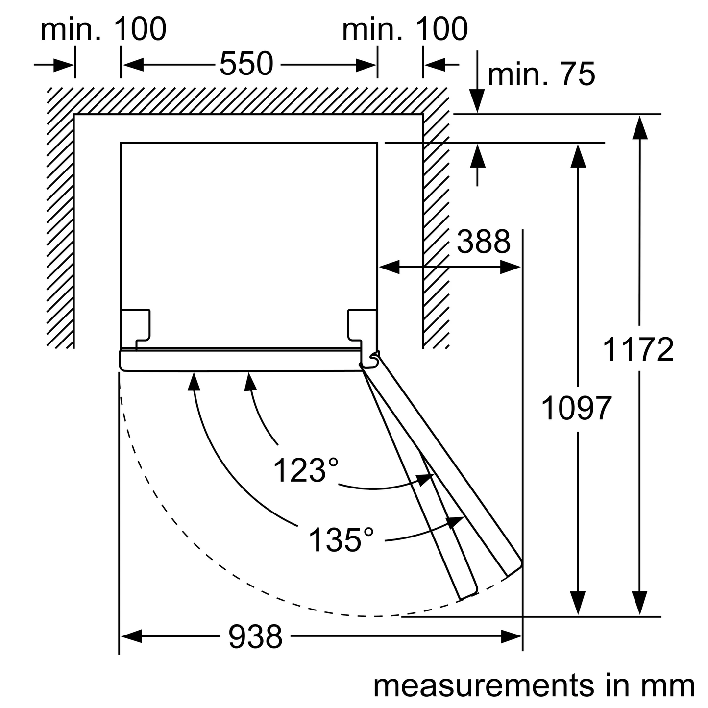 SIEMENS iQ300 KD25NVL3AK freestanding fridge-freezer 155.6 x 55 cm Inox-look