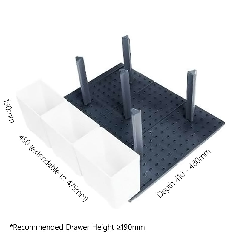 H.260mm Deep drawers magic organizers for Pots & Pans, Bowls & Plates, Utensils 260mm高抽屜整理分隔片 收納 家居整理