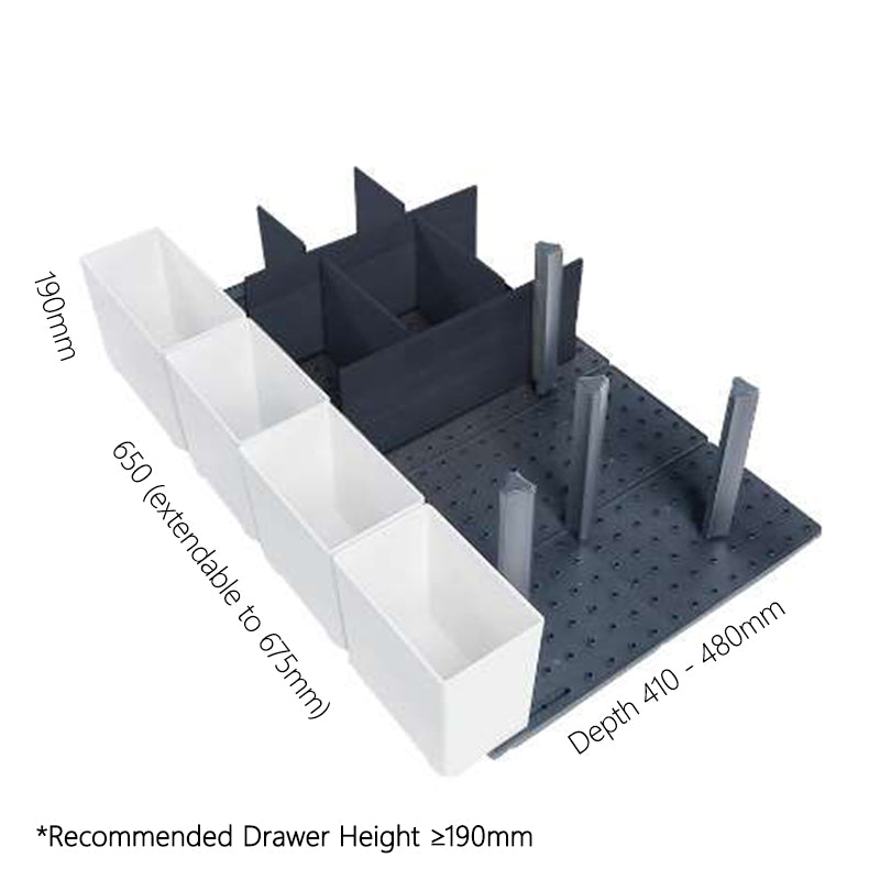 H.260mm Deep drawers magic organizers for Pots & Pans, Bowls & Plates, Utensils 260mm高抽屜整理分隔片 收納 家居整理