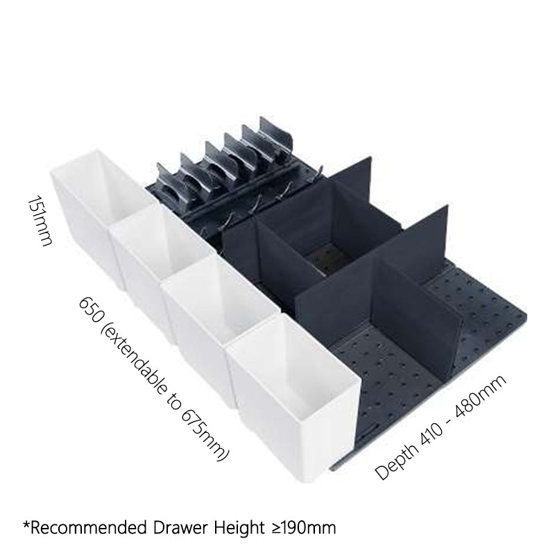 H.260mm Deep drawers magic organizers for Pots & Pans, Bowls & Plates, Utensils 260mm高抽屜整理分隔片 收納 家居整理
