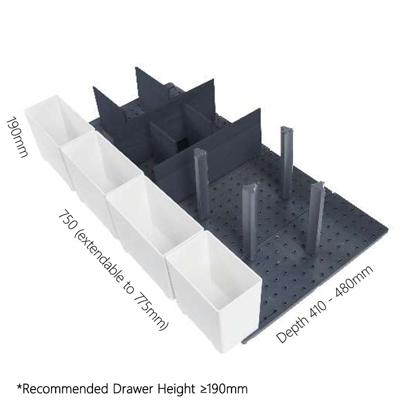H.260mm Deep drawers magic organizers for Pots & Pans, Bowls & Plates, Utensils 260mm高抽屜整理分隔片 收納 家居整理
