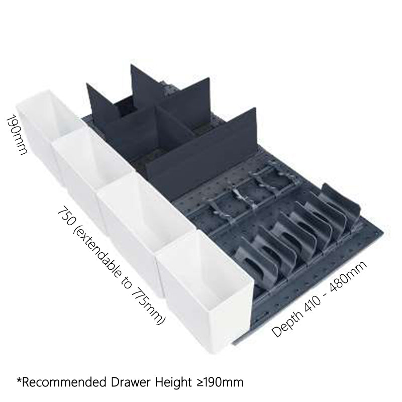 H.260mm Deep drawers magic organizers for Pots & Pans, Bowls & Plates, Utensils 260mm高抽屜整理分隔片 收納 家居整理