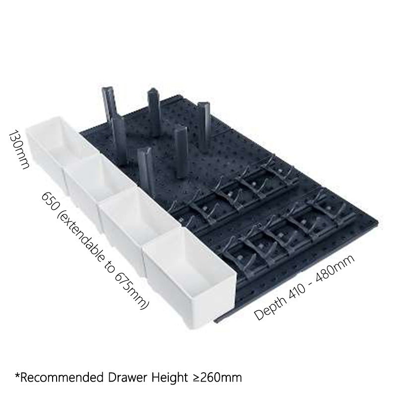 H.260mm Deep drawers magic organizers for Pots & Pans, Bowls & Plates, Utensils 260mm高抽屜整理分隔片 收納 家居整理
