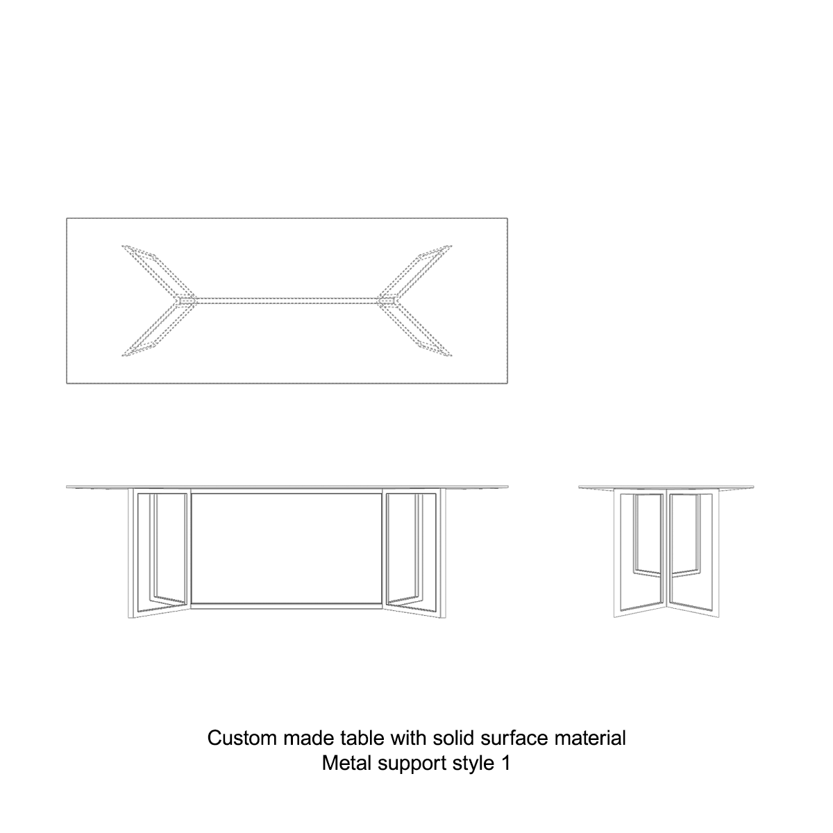 Custom-made Table with Solid Surface Materials 專業訂製餐桌 餐桌 使用耐刮耐磨廚房檯面材料