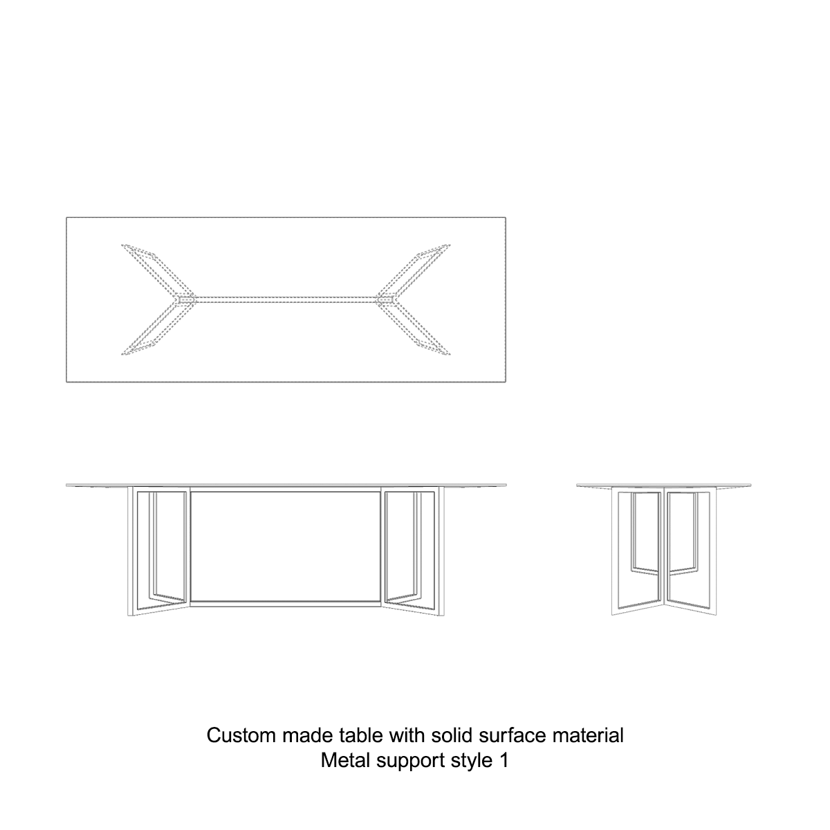 Custom-made Table with Solid Surface Materials 專業訂造餐桌 餐台 使用耐刮耐磨廚房台面物料