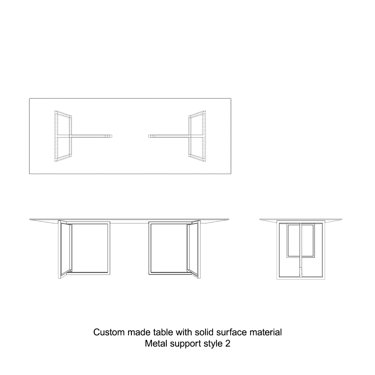 Custom-made Table with Solid Surface Materials 專業訂造餐桌 餐台 使用耐刮耐磨廚房台面物料