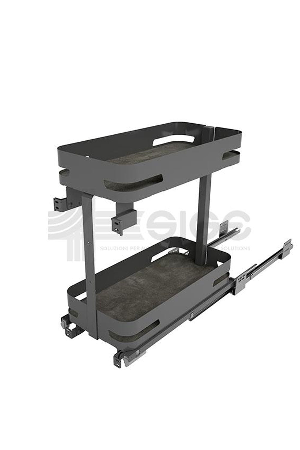 SIGE 250~500mm soft-closing solid base pull-out baskets 緩衝關閉 全拉出式地柜拉籃 | Made in Italy |