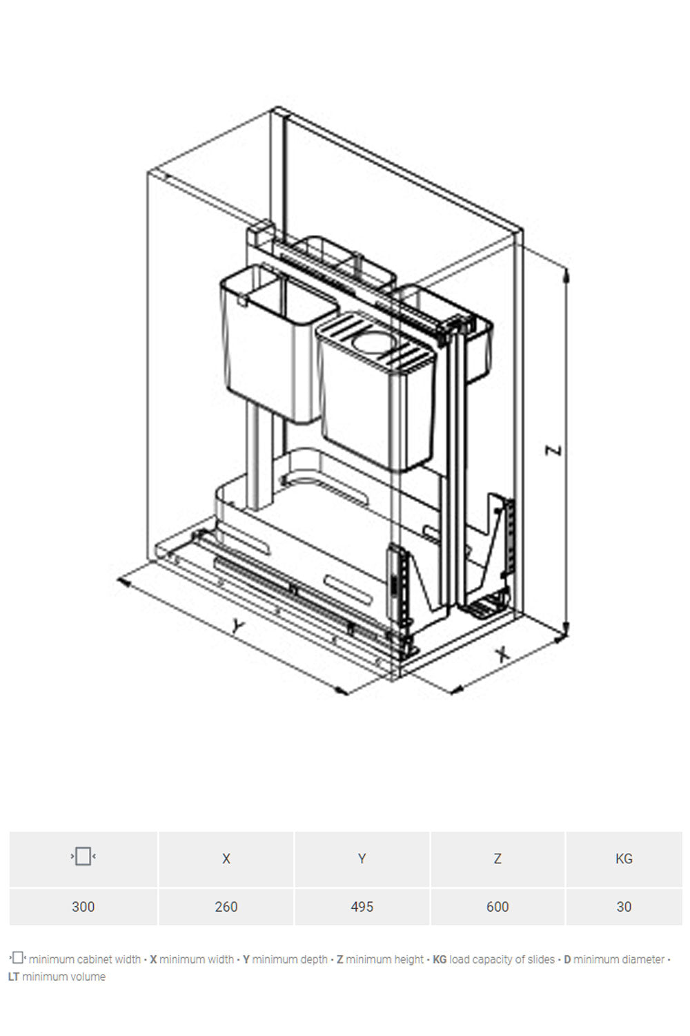 SIGE 300mm Multipurpose soft-closing pull-out kitchen baskets 多功能 緩衝關閉 全拉出式拉籃 | Made in Italy | 廚房配件 | 櫥柜 | 拉籃 |