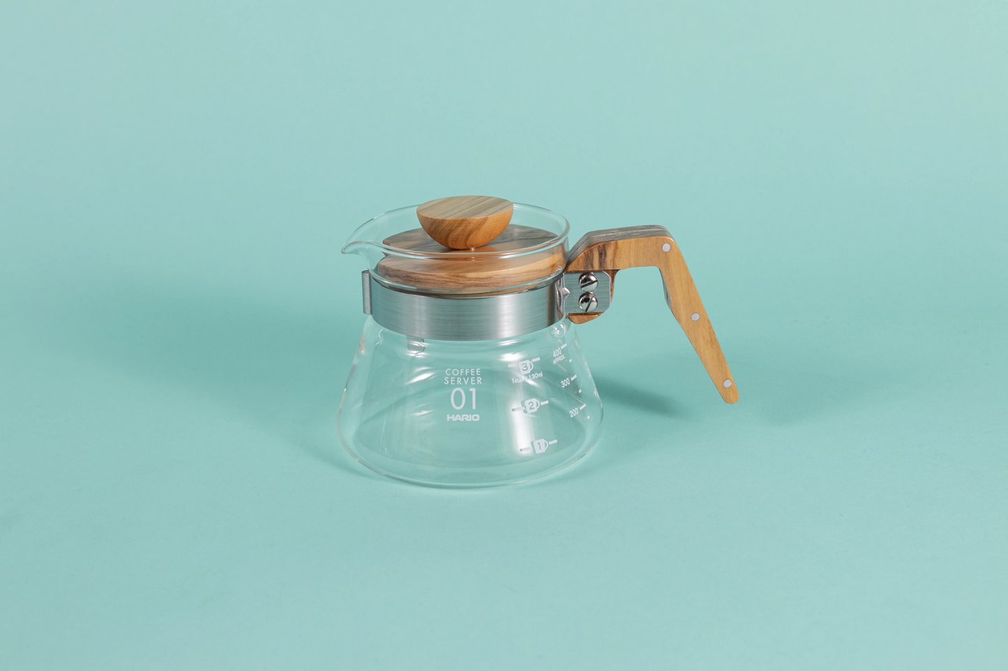 【HARIO】橄欖木 耐熱玻璃咖啡分享壼 Olive Wood Coffee Server VCWN-40-OV | Made in Japan |