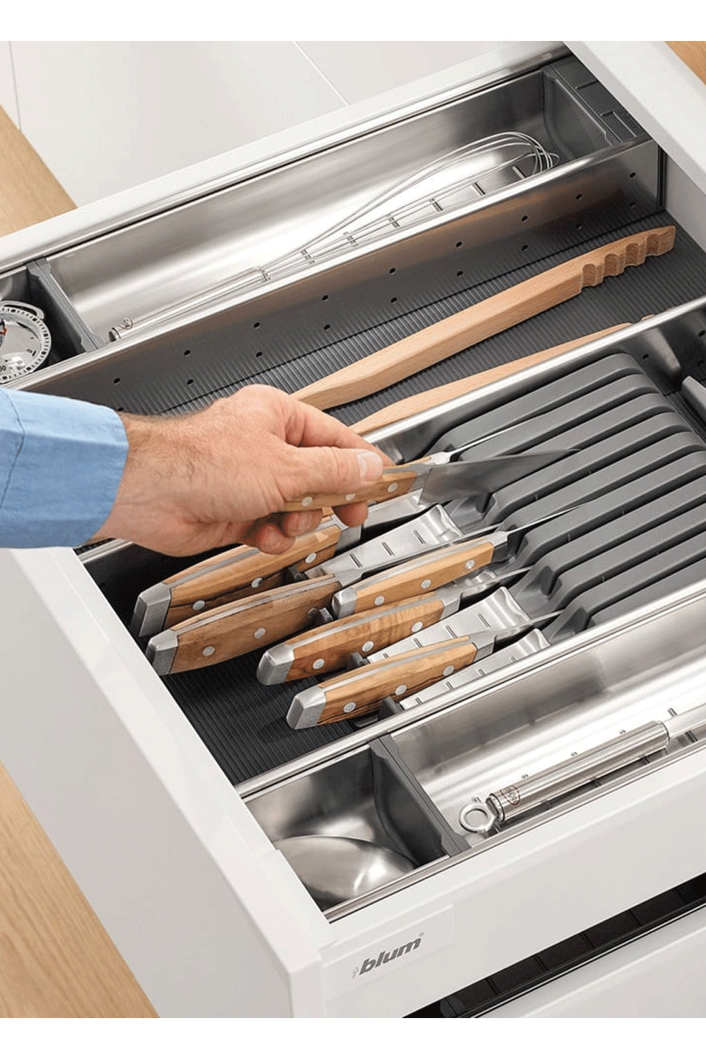 BLUM ORGA-LINE Drawer Insert - Knife holder 刀架 | 柜桶 | 刀叉盤 | 抽屜分隔整理 | 家居收納 |