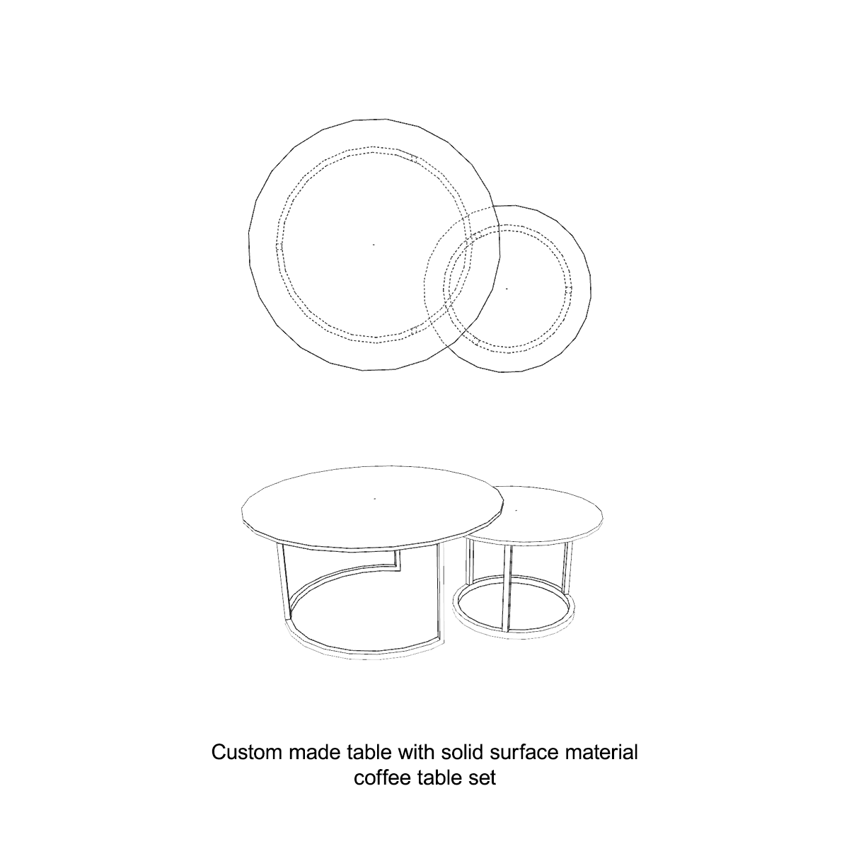Custom-made Table with Solid Surface Materials 專業訂造餐桌 餐台 使用耐刮耐磨廚房台面物料