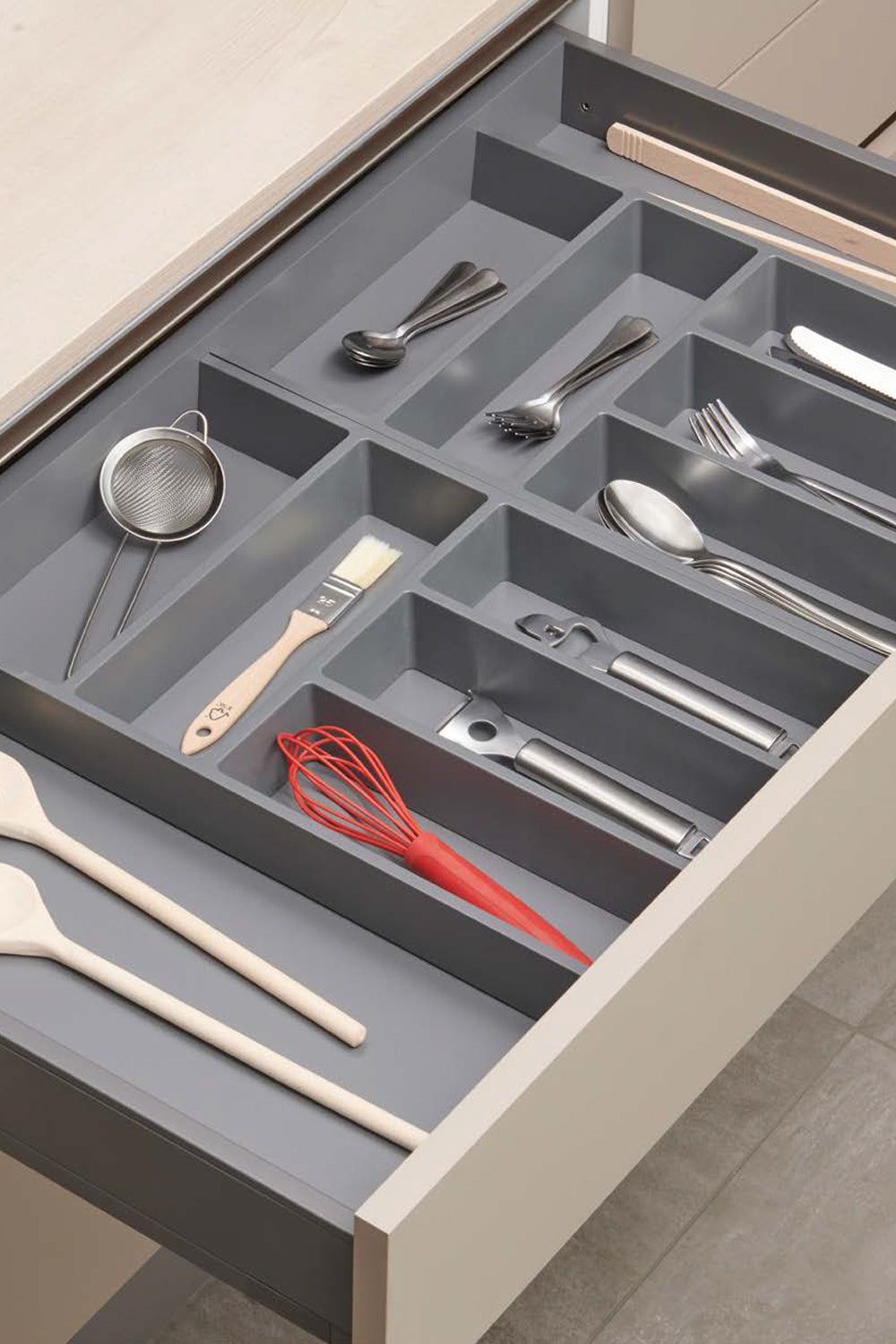 Innovative adjustable frame drawer organizer (include nonslip mat) | Made in Germany | 德國製 可調節刀叉分類 (連防滑墊) 收納 家居整理