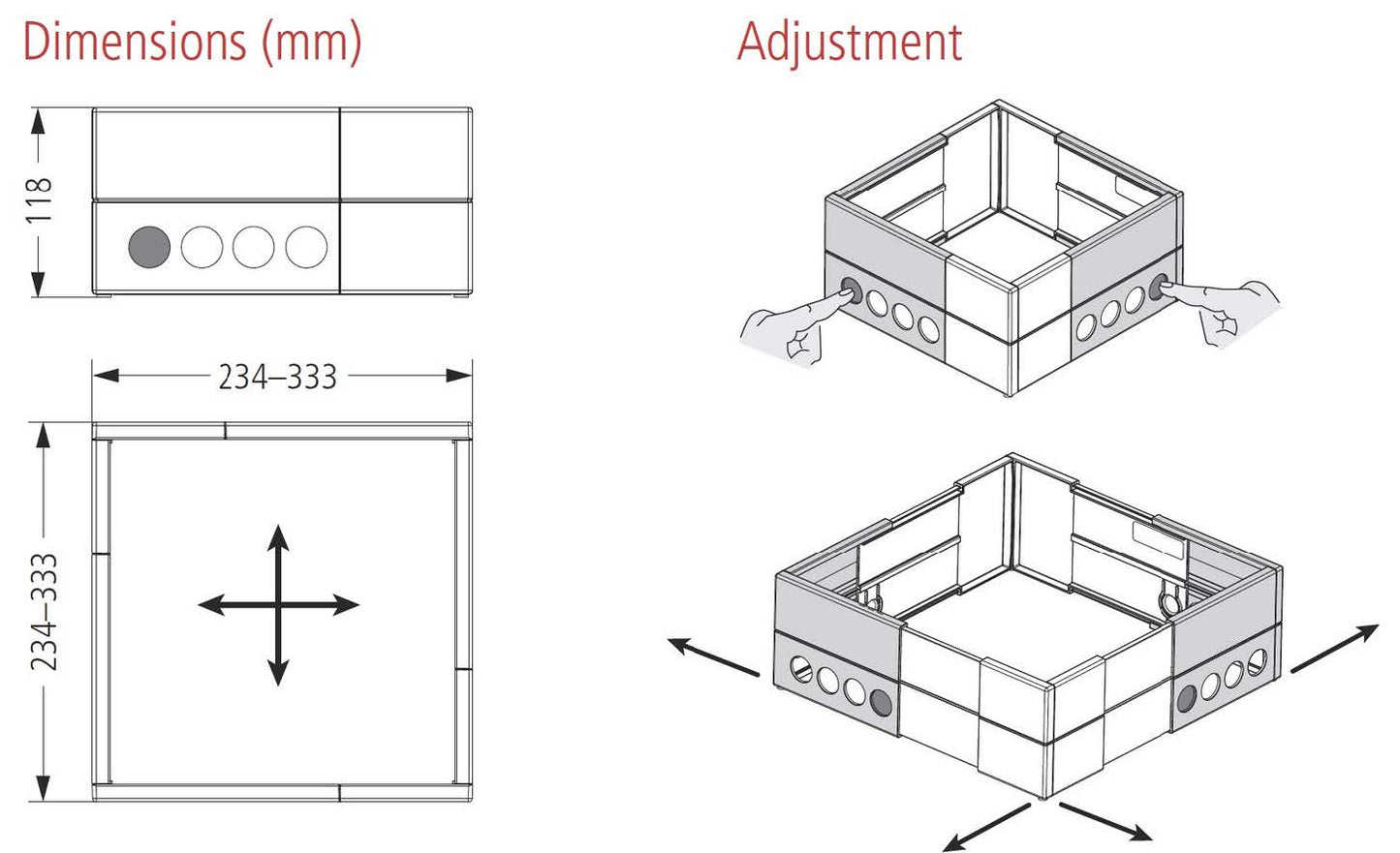 Adjustable Drawer Organizer 柜桶分隔 抽屜分類整理 | Made in Germany |