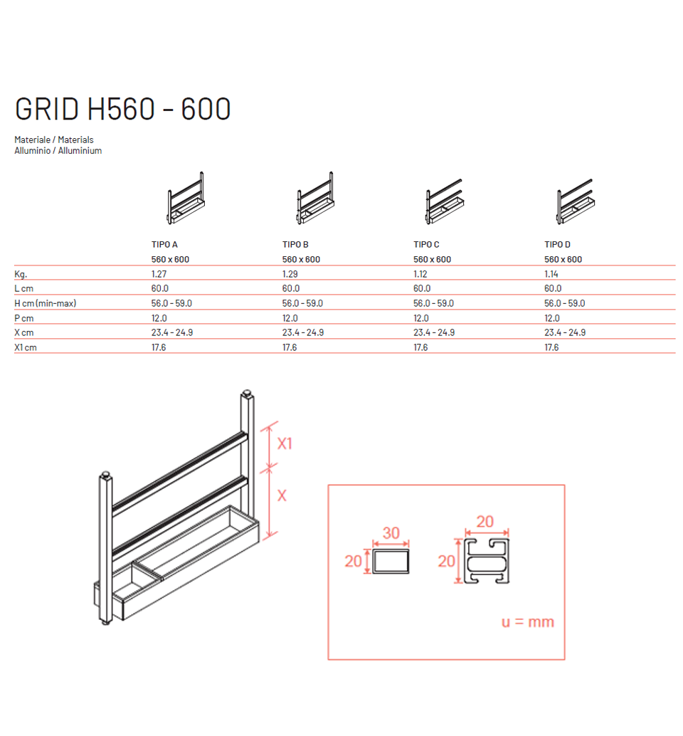 GRID No-Drill Backsplash rack system with accessories | Made in Italy | 意大利製 無需鑽牆!廚房牆面懸掛系統 掛件 掛桿 廚房設計 收納