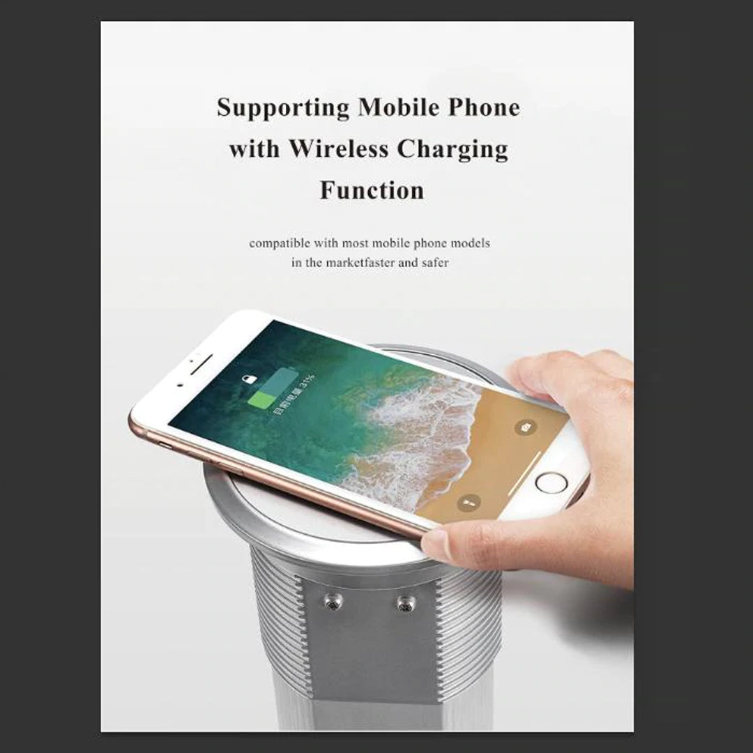 Smart Pop-up Socket on Countertop | USB | Wireless Charge | Bluetooth Speaker |
