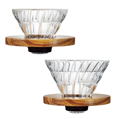 HARIO | V60 橄欖木 耐熱玻璃咖啡濾杯 Olive Wood Glass Coffee Dripper | Made in Japan
