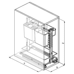 SIGE 094G 300mm Multipurpose soft-closing pull-out kitchen baskets 多功能 緩衝關閉 全拉出式拉籃 | Made in Italy | 廚房配件 | 櫥柜  | 拉籃 |