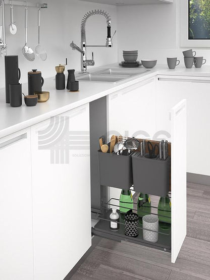 SIGE 094G 300mm Multipurpose soft-closing pull-out kitchen baskets 多功能 緩衝關閉 全拉出式拉籃 | Made in Italy | 廚房配件 | 櫥柜  | 拉籃 |