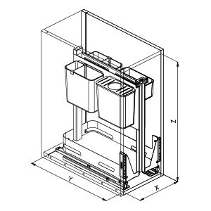 SIGE 094G 300mm Multipurpose soft-closing pull-out kitchen baskets 多功能 緩衝關閉 全拉出式拉籃 | Made in Italy | 廚房配件 | 櫥柜  | 拉籃 |