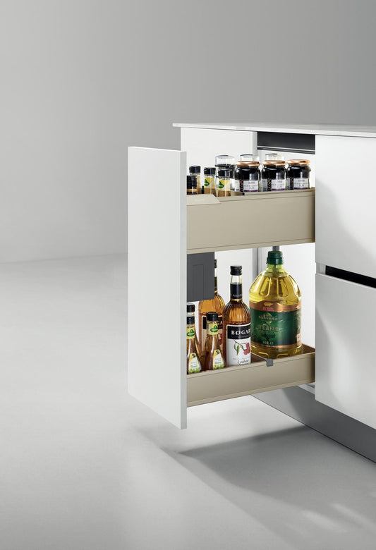 【KODA】Kitchen soft-closing pull-out basket for seasoning with slidable drawer 廚房緩衝關閉調味品地柜拉籃 滑動式抽屜 | 廚房配件 | 櫥柜  | 拉籃 |