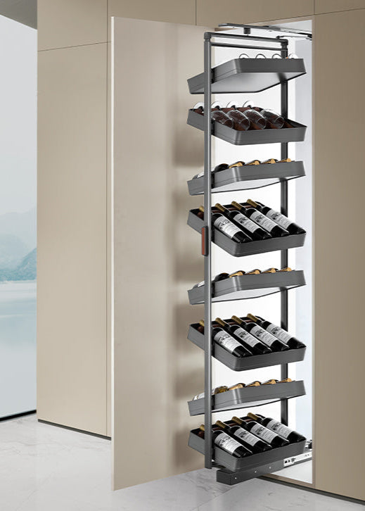 【KODA】Kitchen soft-closing tall pull-out basket for wine 廚房緩衝關閉存酒高身拉籃 | 廚房配件 | 櫥柜  | 拉籃 | (Copy)