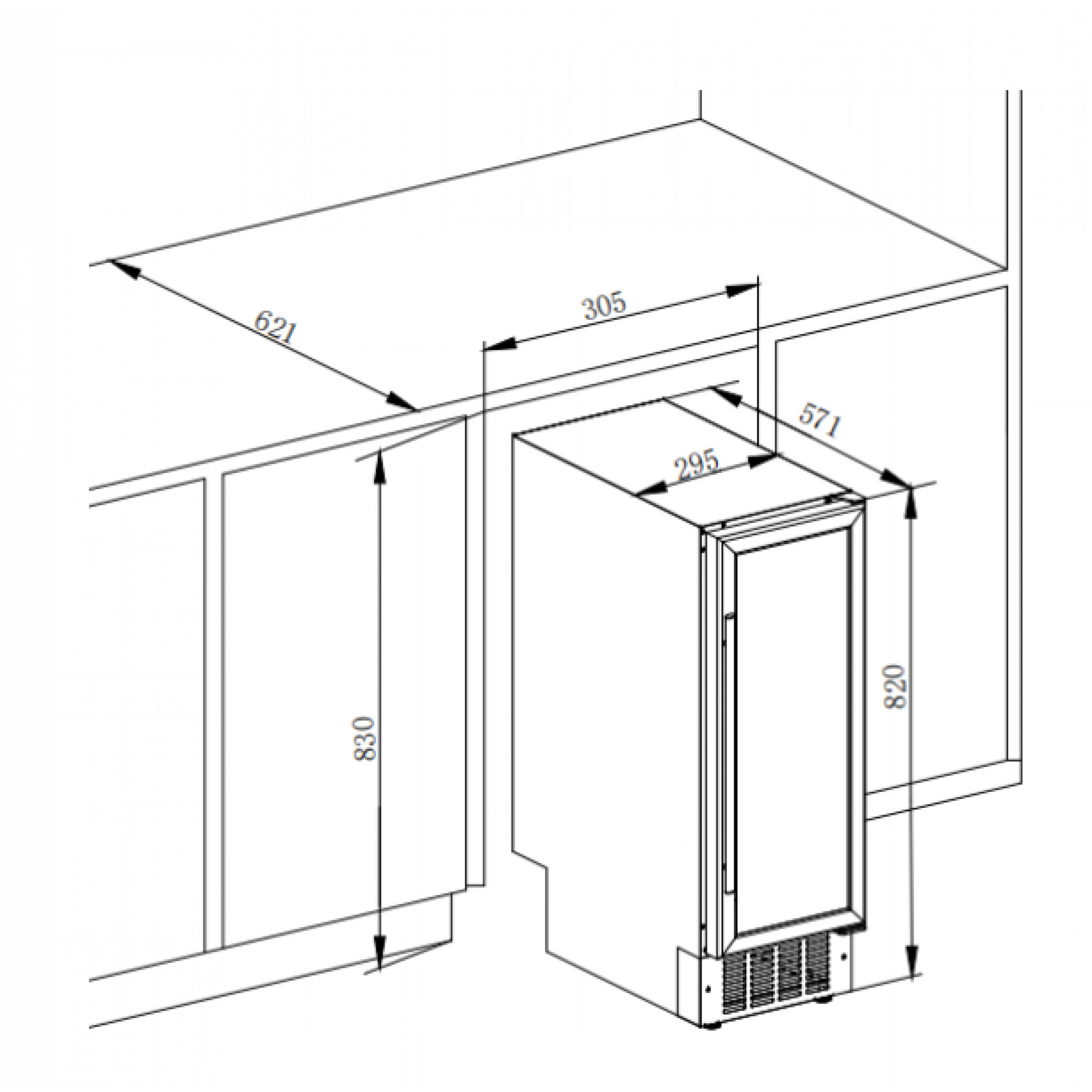 【Vinvautz】VZ20SSUG  20 Bottles Built-in Wine Cellar 20瓶嵌入式酒櫃