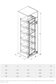 SIGE 230AM swing door tall basket / larder 開門式高柜拉籃 | Made in Italy |